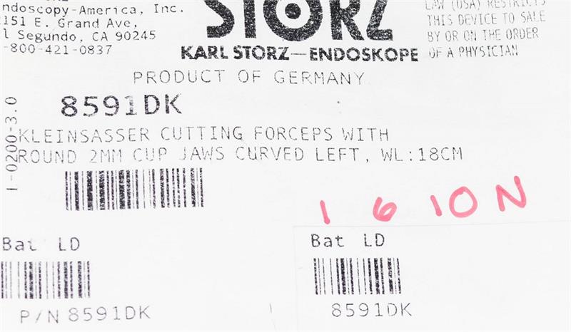 Storz Kleinsasser Cutting Forceps | 8591DK - Laryngeal Graspers/Forceps | CincyMed