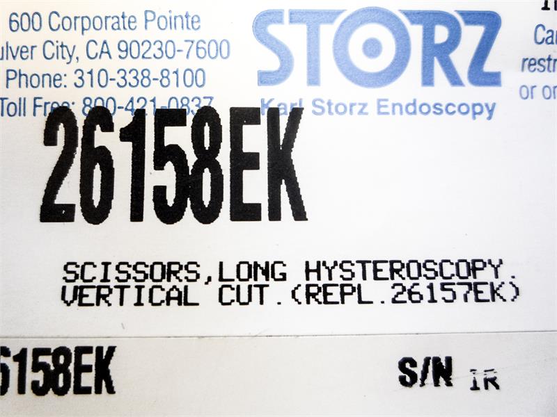 Storz 26158EK Semi-Rigid Long Scissors, 7Fr X 34cm, S/A - Semi-Rigid Forceps | CincyMed