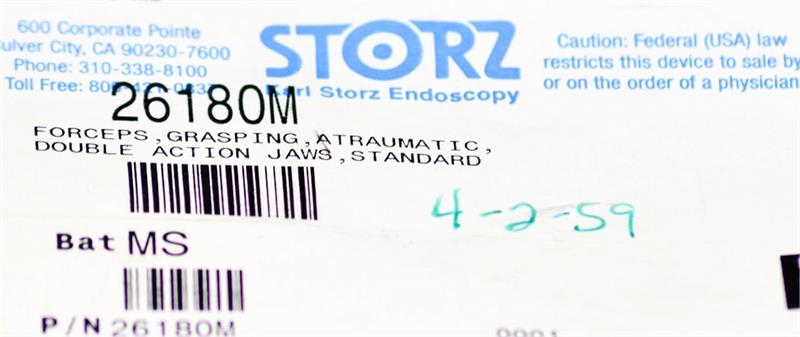 Storz Atraumatic Grasping Forceps, D/A Standard Jaws | 26180M - Laparoscopic Forceps | CincyMed