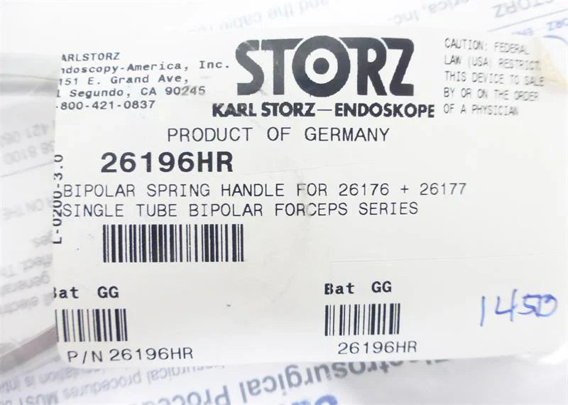 Storz Bipolar Spring Handle | 26196HR - Laparoscopic Bipolars | CincyMed