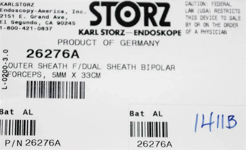 Storz Bipolar Outer Sheath | 26276A - Laparoscopic Bipolars | CincyMed