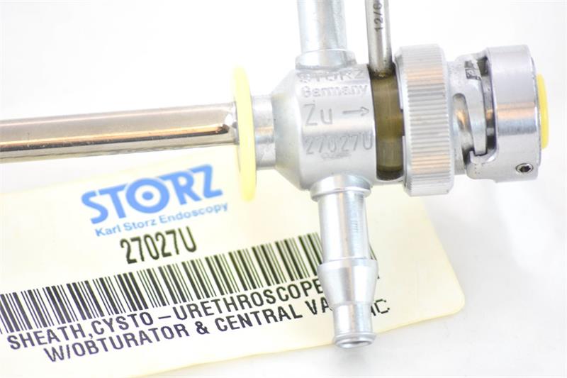 Storz 27027U Cysto-Urethroscope Sheath W/ Obturator And Central Valve, 15.5Fr Channel - Cysto Sheath | CincyMed