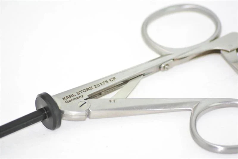 Storz Long Nose Grasping Forcep w/ Ratchet Handle | 28175CF - Laparoscopic Forceps | CincyMed