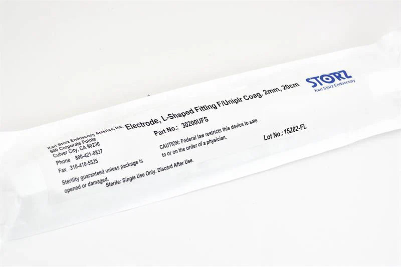 Storz Monopolar L-Shaped Coagulating Electrode, 2mm x 20cm | 30200UFS - Laparoscope Bipolars | CincyMed