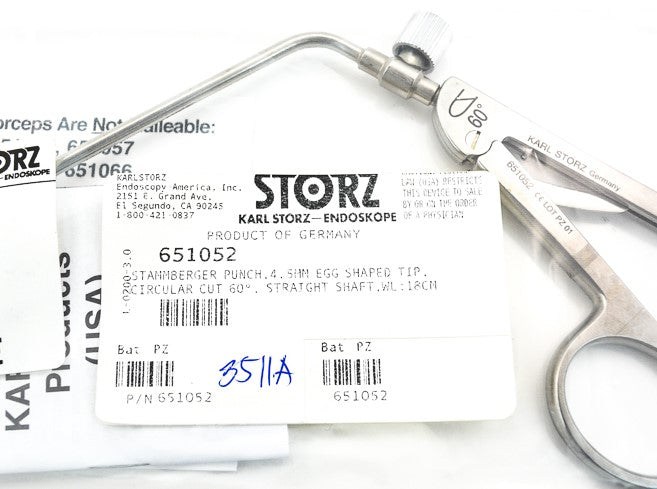 Storz Stammberger Punch 4.5mm  Egg Shape Tip | 651052 - Sinus Forceps | CincyMed