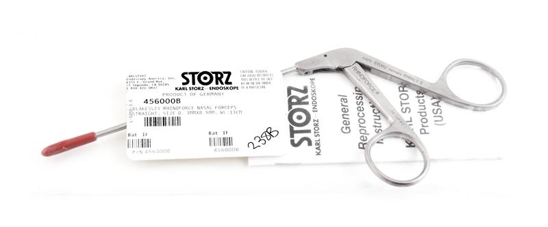Storz Blakesley Rhinoforce II Nasal Forceps, Straight, Size 0 | 456000B - Sinus Forceps | CincyMed