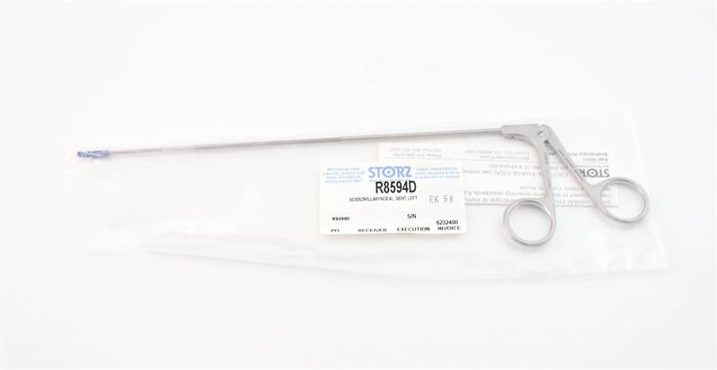 Storz Kleinsasser Laryngeal Scissors, Curved Left | 8594D - Laryngeal Graspers/Forceps | CincyMed