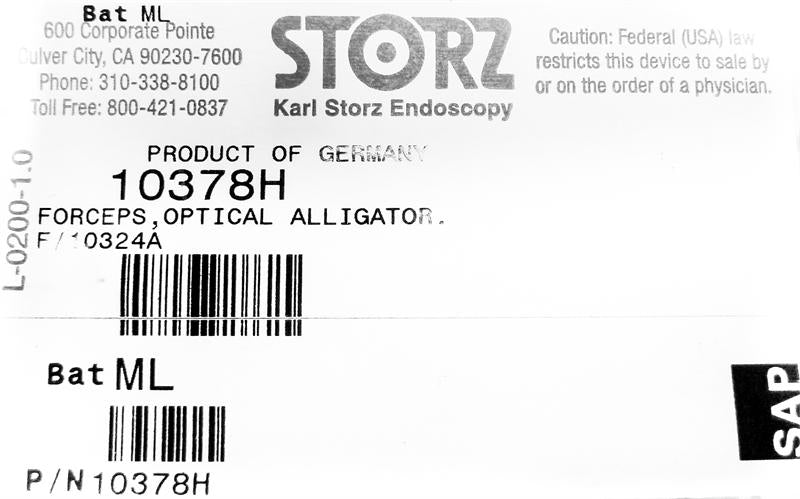 Storz Optical Alligator Forceps | 10378H - Sinus Forceps | CincyMed