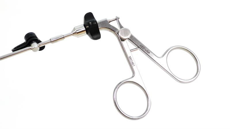MH1461 Hystero Curved Metz Scissors, Rotatable, 3mm X 38cm, D/A - Semi-Rigid Forceps | CincyMed