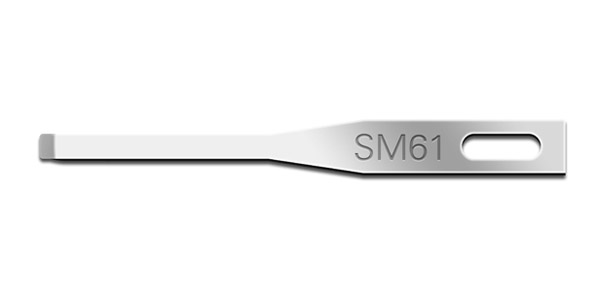 Miniature Surgical Blade 61SB Single Bevel Stainless Steel Fine Bld - Blades | CincyMed