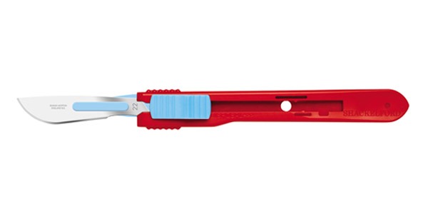 Size 22 Swann Morton Sterile Safety Scalpel Retractable - Blades | CincyMed